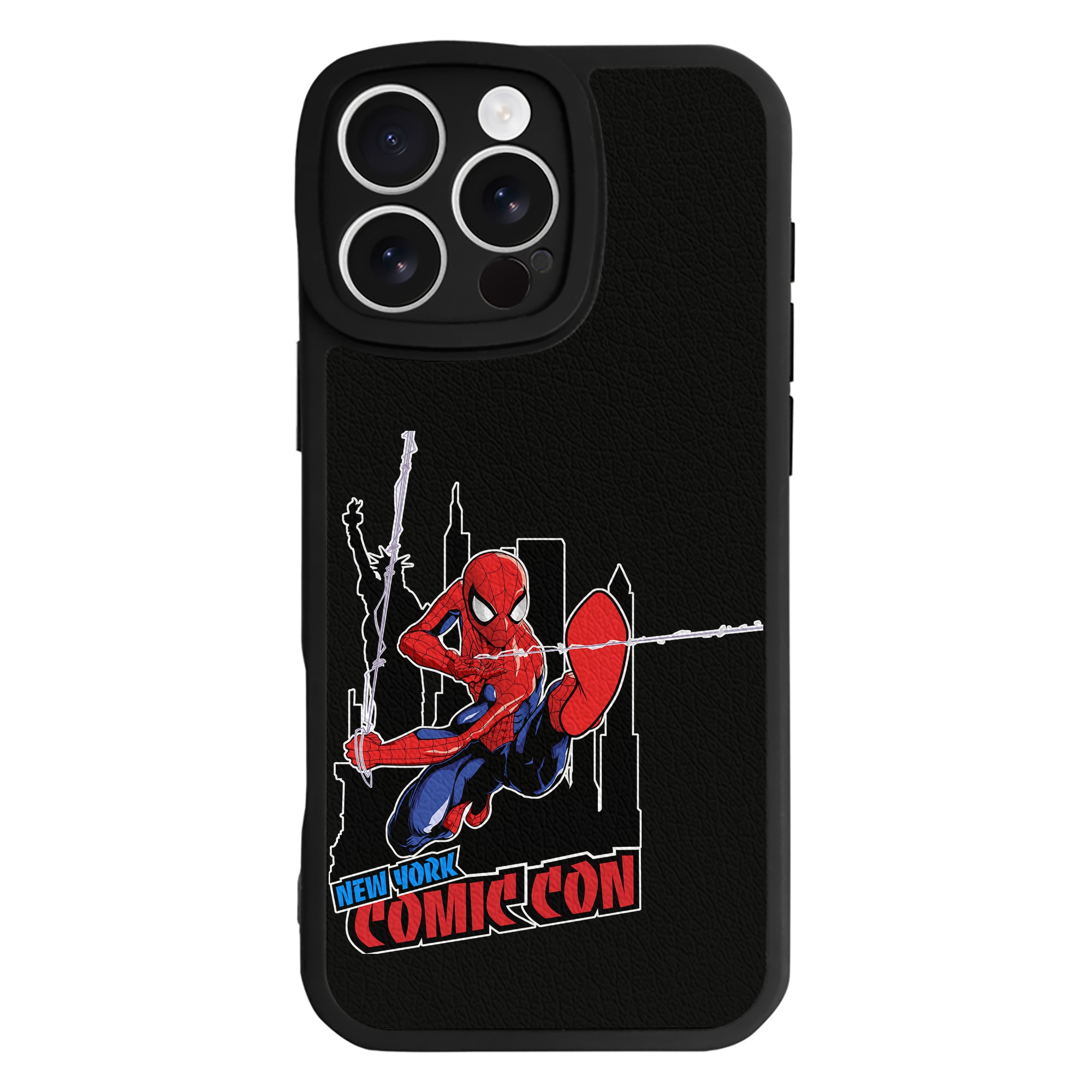 （画像用） Spider Man スパイダーマン 【iPhone 16シリーズ対応】シリコンスマホケース（レザー調） 材質：シリコン